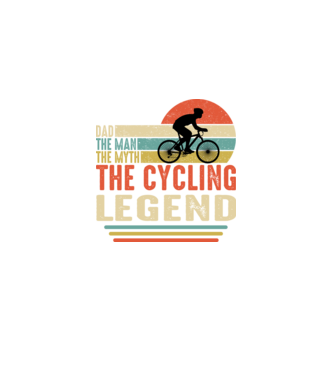 Dad the man, the myth, the cycling legend model negru pe tricou