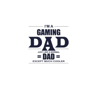 Gaming dad model alb pe tricou