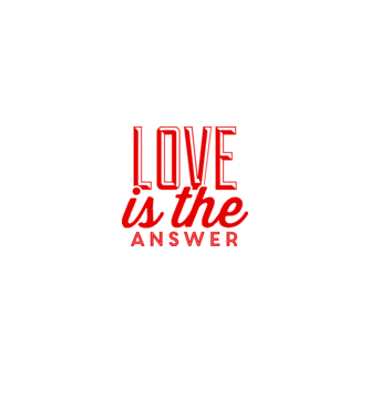 love in answer model negru pe tricou