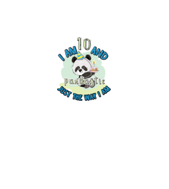 PANDASTIC 10 model alb pe tricou