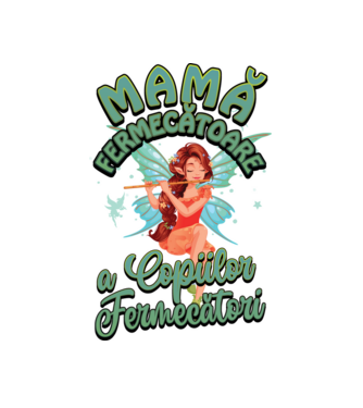 Mamă fermecătoare a copiilor fermecători model alb pe tricou