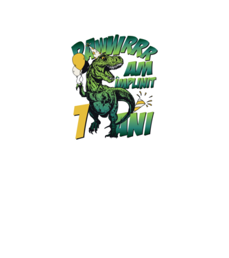 Rawr Am împlinit 1 an model alb pe tricou