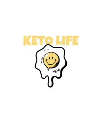 HAPPY KETO LIFE model alb pe tricou