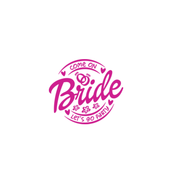 Bride Barbie lets go party model alb pe tricou