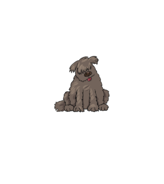 Dog silhouette model albastru deschis pe tricou