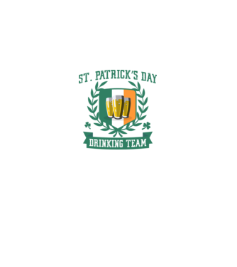 St Patrick Drinking team model alb pe tricou
