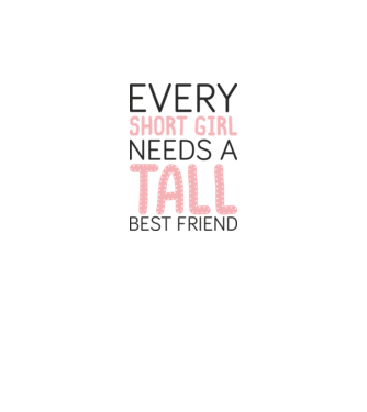 Tall Friend model alb pe tricou