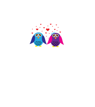 Owl Love model gri pe tricou