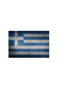 GREECE model alb pe tricou