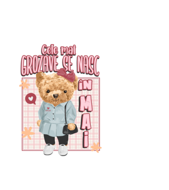 Teddy cele cool girl MAI model alb pe tricou