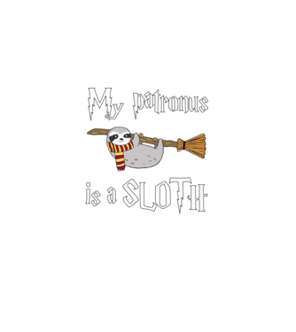 my patronus is a sloth model negru pe tricou