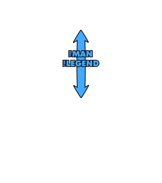 The Man The Legend model negru pe tricou
