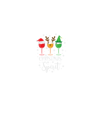 Christmas spirit wine model negru pe tricou
