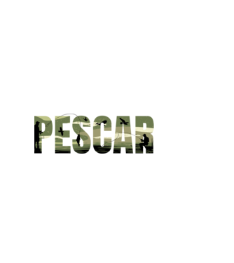PESCAR model negru pe tricou