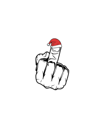 f u christmas model alb pe tricou