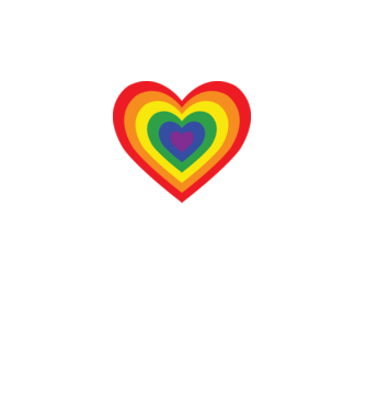 inimă lgbtq model roz neon pe tricou