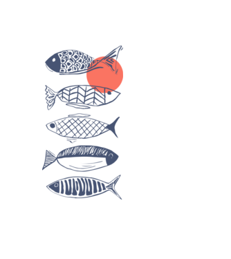 Fish model negru pe tricou