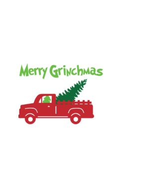 Grinchmas truck model negru pe tricou