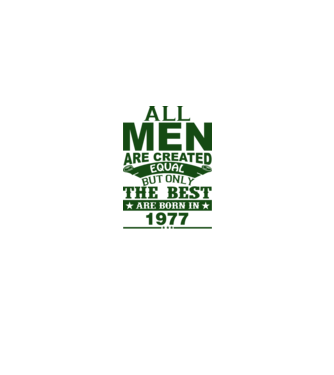 All men are created - 1977 model roșu pe tricou