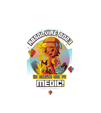 absolvire 2023 medic model alb pe tricou