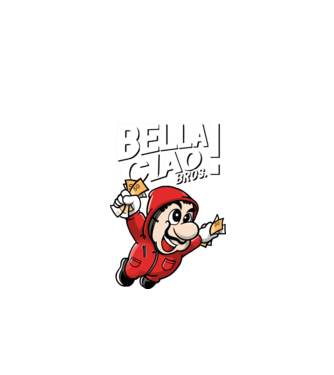 mario la casa de papel model negru pe tricou
