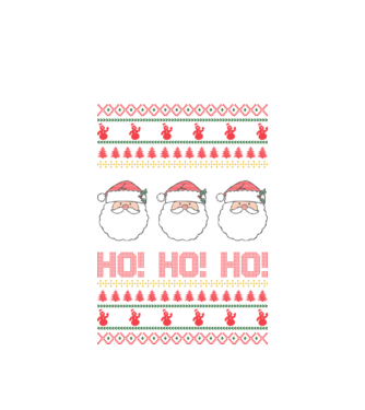 Ho-Ho-Ho model alb pe tricou