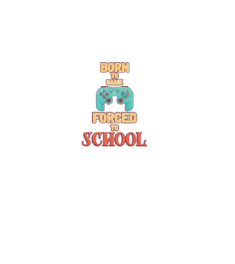 Born to game model alb pe tricou