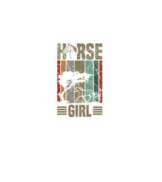 Horse girl model negru pe tricou