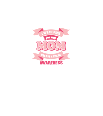 I wear pink for my mom model negru pe tricou