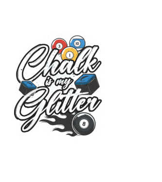 Chalk is my glitter model negru pe tricou