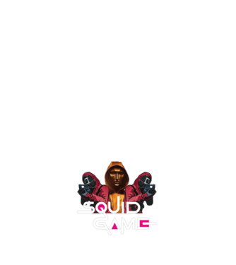 squid game poster model alb pe tricou