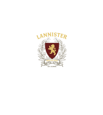 Lannister model alb pe tricou