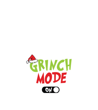 Grinch Mode model alb pe tricou