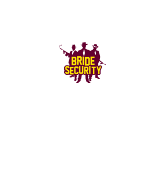 Bride Security model alb pe tricou