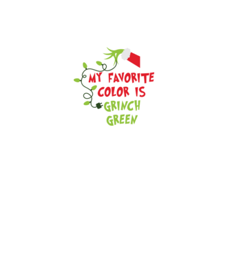 Grinch Green model negru pe tricou