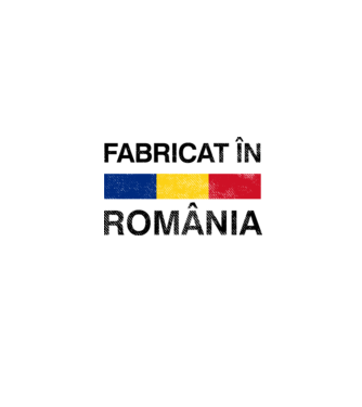 Fabricat în România model alb pe tricou