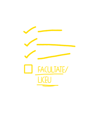 Cheklist educație - Gimnaziu negru model alb pe tricou