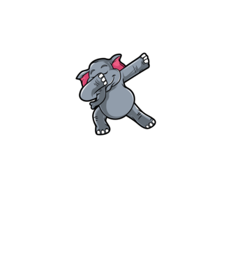 Elefant DAB model mov pe tricou