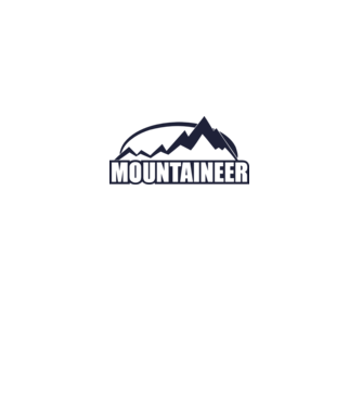 mountaineer model alb pe tricou