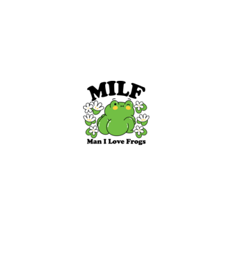 MILF man i love frogs model alb/roșu pe tricou