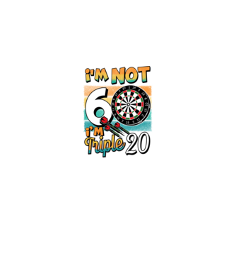 Darts Birthday 60 years old model negru pe tricou