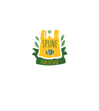 spune nu plasticului model gri pe tricou
