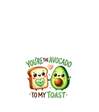 Avocado to my Toast model alb pe tricou