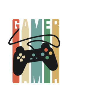 Gamer Controller model negru pe tricou