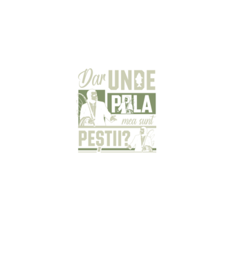 Dar unde p la mea sunt peștii model albastru jeanși pe tricou