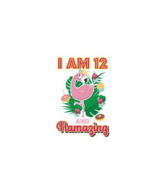 FLAMAZING Birthday 12 Years old model alb pe tricou