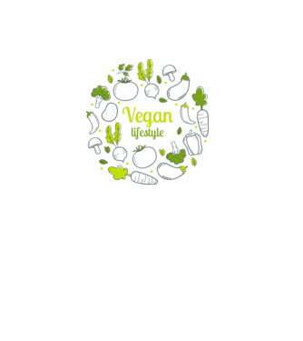 vegan lifestyle model alb pe tricou