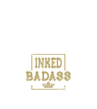 Inked Badass model negru pe tricou