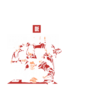 La casa de papel grupo model alb pe tricou