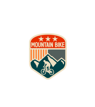 Mountain Bike model negru pe tricou
